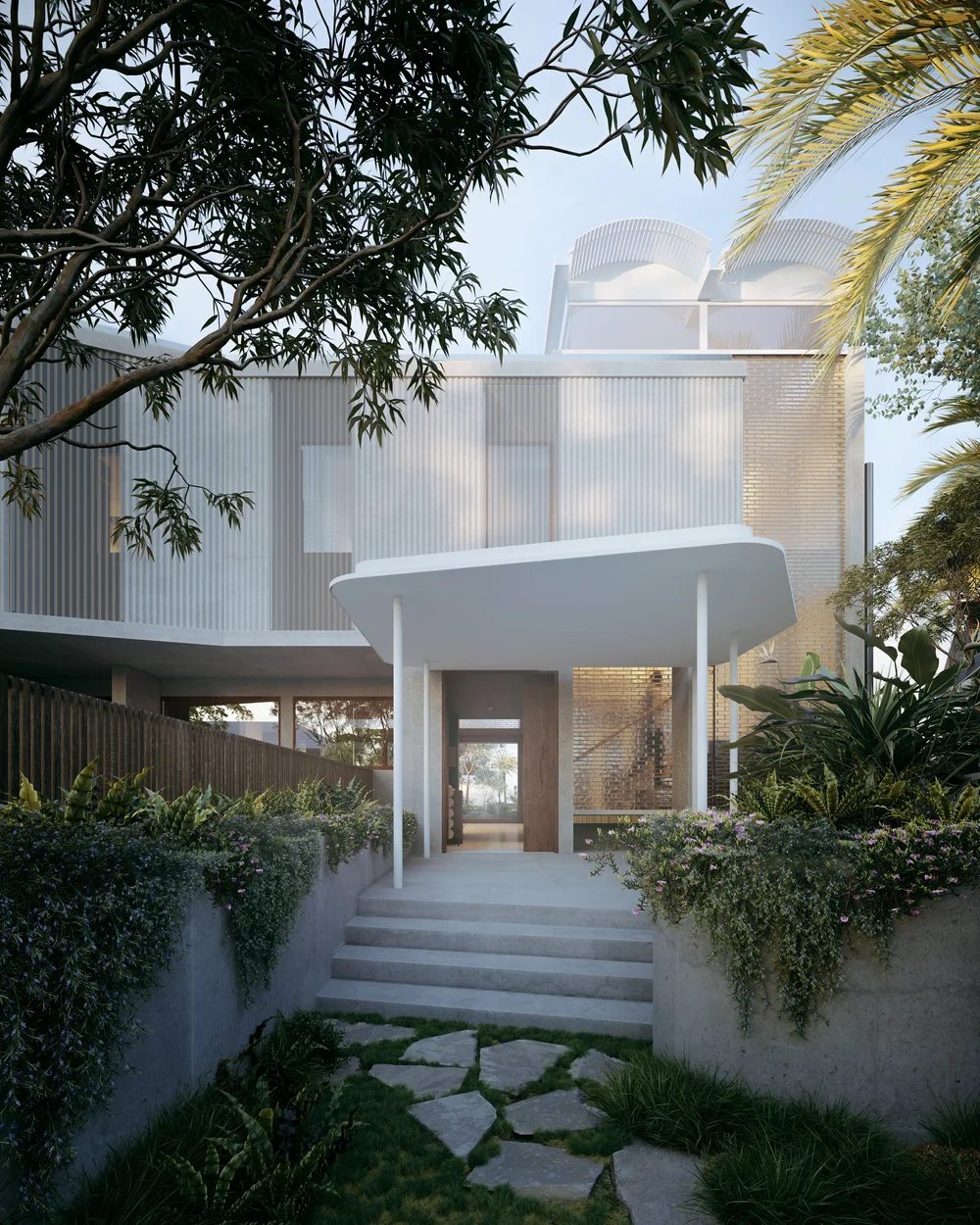 Clyde House entrance — premium residential project
